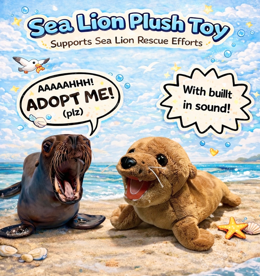 Skippy the silly sea lion plush - with built in sound!