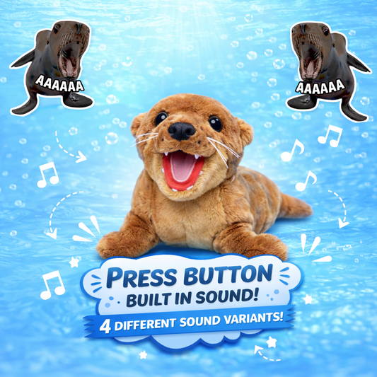 Skippy the silly sea lion plush - with built in sound!
