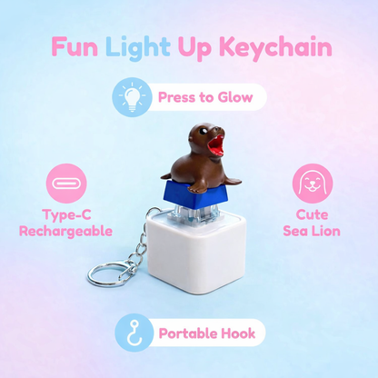 Sea lion clicker toy - with built in sound and lights