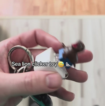 Sea lion clicker toy - with built in sound and lights